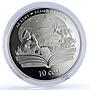 Kyrgyzstan 10 som Chinqiz Aitmatov White Ship Deer Literature silver coin 2009