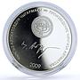 Kyrgyzstan 10 som Chinqiz Aitmatov White Ship Deer Literature silver coin 2009