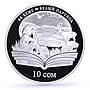 Kyrgyzstan 10 som Chinqiz Aitmatov White Ship Deer Literature silver coin 2009