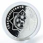Turkmenistan 500 manat Great Turkmen Poet Mollanepes silver proof coin 2003