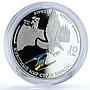 Kyrgyzstan 10 som EurAsEC Wildlife Golden Eagle Bird Fauna silver coin 2009