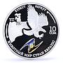 Kyrgyzstan 10 som EurAsEC Wildlife Golden Eagle Bird Fauna silver coin 2009