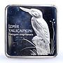 Turkey 7500000 lira Endangered Wildlife Kingfisher Bird Fauna silver coin 2001