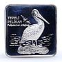 Turkey 7500000 lira Endangered Wildlife Pelican Bird Fauna silver coin 2001