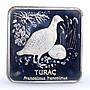 Turkey 7500000 lira Endangered Wildlife Francolin Bird Fauna silver coin 2001