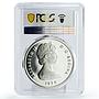 Turks and Caicos Islands 20 crowns Queen Victoria PR67 PCGS silver coin 1976