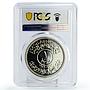 Iraq 1 dinar 25th Anniversary of Central Bank PR65 PCGS silver coin 1972