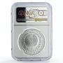 Kazakhstan 1 tenge Investment Coinage Silver Irbis MS70 NGC silver coin 2022