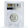 Czechoslovakia 50 korun St Agnes Without Signature LK PR69 PCGS silver coin 1990