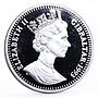 Gibraltar 2 crowns Royal Wedding Peacocks proof silver coin 1993