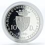 Andorra 10 dinars 50th Anniversary European Council silver coin 1999