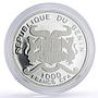 Benin 1000 francs Conservation Wildlife Chameleon Lizard Fauna silver coin 2006