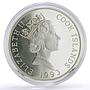 Cook Islands 20 dollars Galapagos Darwin Sea Turtle Fauna proof silver coin 1993
