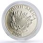 South Africa 1 rand 10 Years of Democracy Fish Stork Kudu Birds silver coin 2004