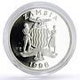 Zambia 100 kwacha Conservation Wildlife Gazelle Fauna proof silver coin 1998