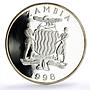 Zambia 100 kwacha Conservation Wildlife Antilope Fauna proof silver coin 1998