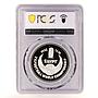 Egypt 5 pounds Football World Cup in USA Single Player PR68 PCGS Ag coin 1994
