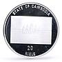 Cambodia 20 riels Conservation Wildlife Elephant Fauna proof silver coin 1993