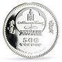 Mongolia 500 togrog Conservation Wildlife Jerboa Fauna proof silver coin 2006