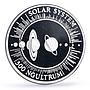 Bhutan 300 ngultrum Solar System Planets Space proof silver coin 1992