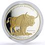 Cook Islands 5 dollars Conservation Wildlife Buffalo Bull Fauna silver coin 2009