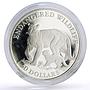 Cook Islands 50 dollars Conservation Wildlife Cougar Cat Fauna silver coin 1991