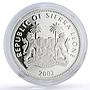 Sierra Leone 10 dollars Lunar Calendar Year of the Horse proof silver coin 2002