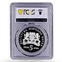 Bulgaria 5 leva Crafts Wine Production Taste of Sun Bird PR69 PCGS Ag coin 2006