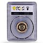 Turkmenistan 2 manat Neutrality United Nations UN Logo PR69 PCGS gold coin 2010