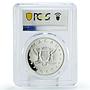 Macau 100 patacas Lunar Calendar Year of the Tiger PR69 PCGS silver coin 1986