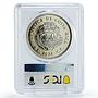 Costa Rica 100 colones Wildlife Conservation Manatee MS65 PCGS silver coin 1974