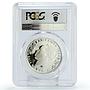 Tanzania 100 shillings Conservation Wildlife Elephant PR70 PCGS silver coin 1986