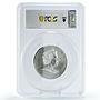 Cook Islands 10 $ Mercury God of Trade Commerce Train MS70 PCGS silver coin 2008