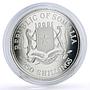 Somalia 250 shillings Conservation Wildlife Hippopotamus Fauna silver coin 1998