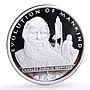 Gibraltar 1 crown Mankind Evolution Charles Darwin Shuttle Caveman Ag coin 1998