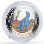 Equatorial Guinea 7000 francos Jurassic Dinosaurs Allosaurus silver coin 1993