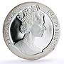 Isle of Man 1 crown George Washington Inauguration Politics silver coin 1989