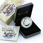 Tuvalu 1 Dollar Ship Golden Hind silver proof colorized coin 2011