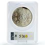 Mexico 5 onzas Libertad Angel of Independence MS66 PCGS silver coin 1998