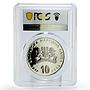 Bulgaria 10 leva Sliven Old Elm Tree Symbol PR69 PCGS silver coin 2018