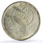 Egypt 5 pounds Arab League Cairo Headquarters Buildings silver coin 1995