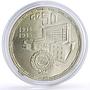Egypt 5 pounds Arab League Cairo Headquarters Buildings silver coin 1995