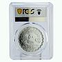 Egypt 50 pounds President Anwar Sadat Politics MS66 PCGS silver coin 2019