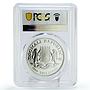 Somali 1000 shillings African Wildlife Elephant Fauna PR70 PCGS silver coin 2005
