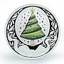 Tuvalu 1 dollar Merry Christmas Happy New Year Christmas tree silver coin 2008