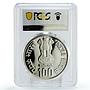 India 100 rupees Jaya Prakash Narayan Politics PR67 PCGS silver coin 2002