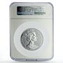 Isle of Man 5 angel Archangel Michael KM-1326 PF68 NGC silver coin 1995