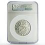 Mexico 5 onzas Numismatic Convention Thailand Marks PF68 NGC silver coin 1987