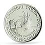 Nicaragua 10000 cordobas Discovery Columbus Ship Clipper PF68 NGC Ag coin 1989