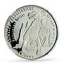 Saharawi 500 pesetas Prehistoric Tarbosaurus Dinosaur PF69 NGC silver coin 1993